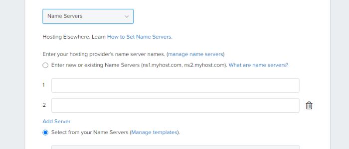How to add name servers at Dynadot