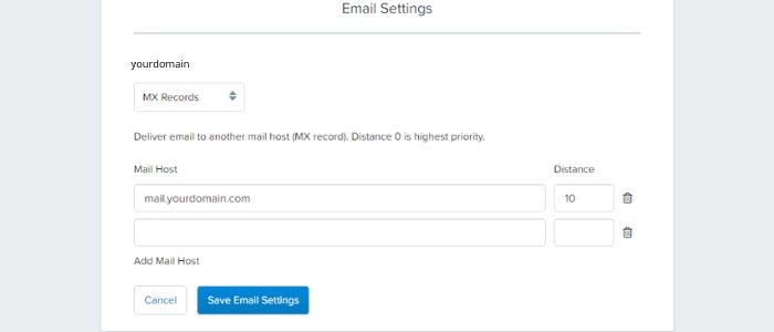 How to change email DNS record on Dynadot