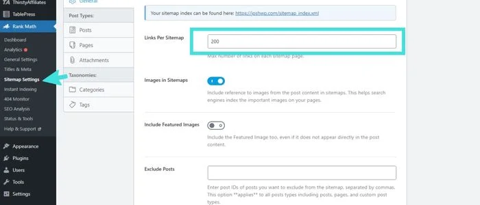 Nginx Rewrite rules for Rank Math Sitemap in Plesk