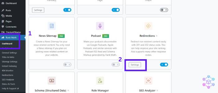 How to redirect to a new domain using Rank Math