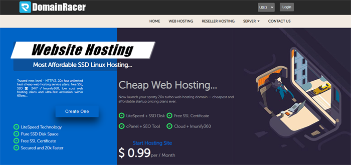 domainracer web hosting