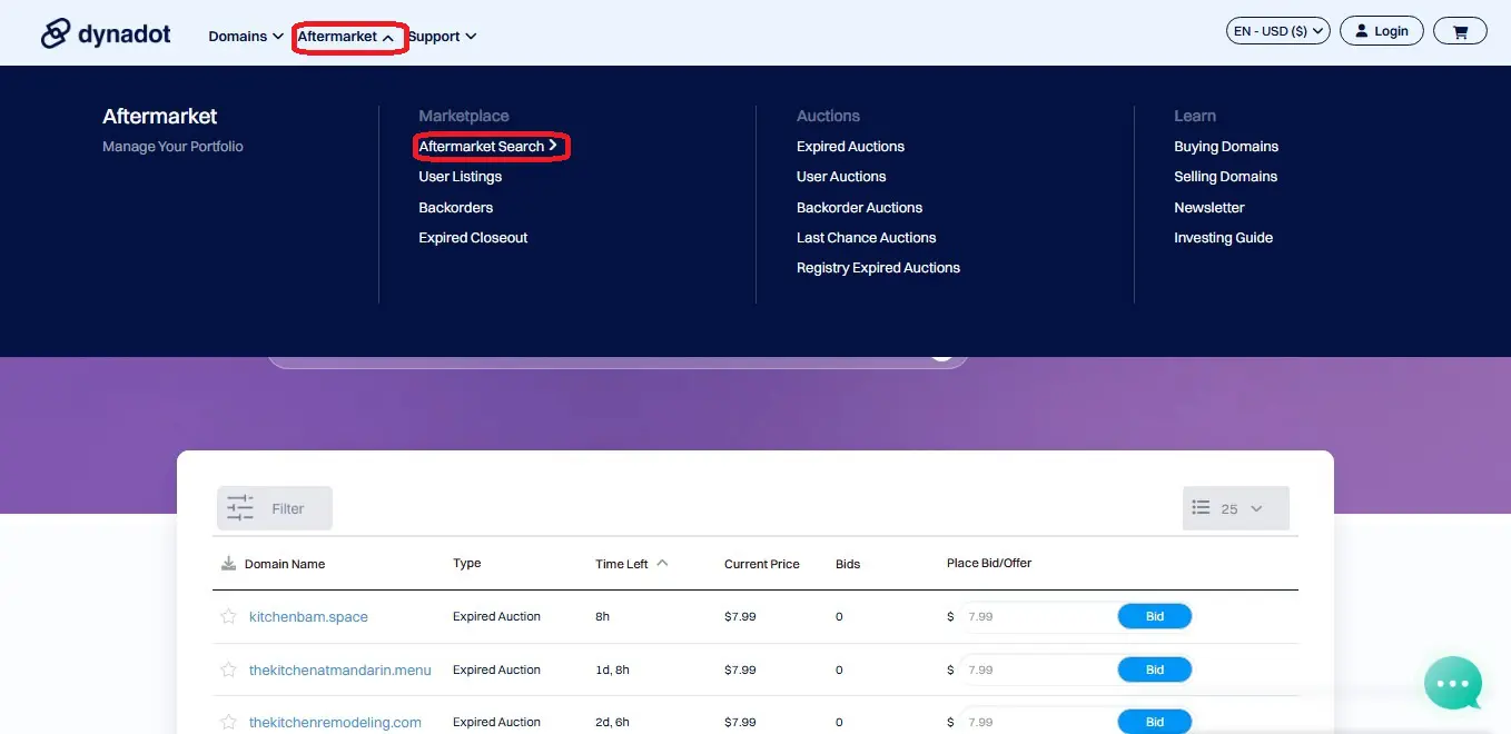 How to Buy Expired Domains at Dynadot