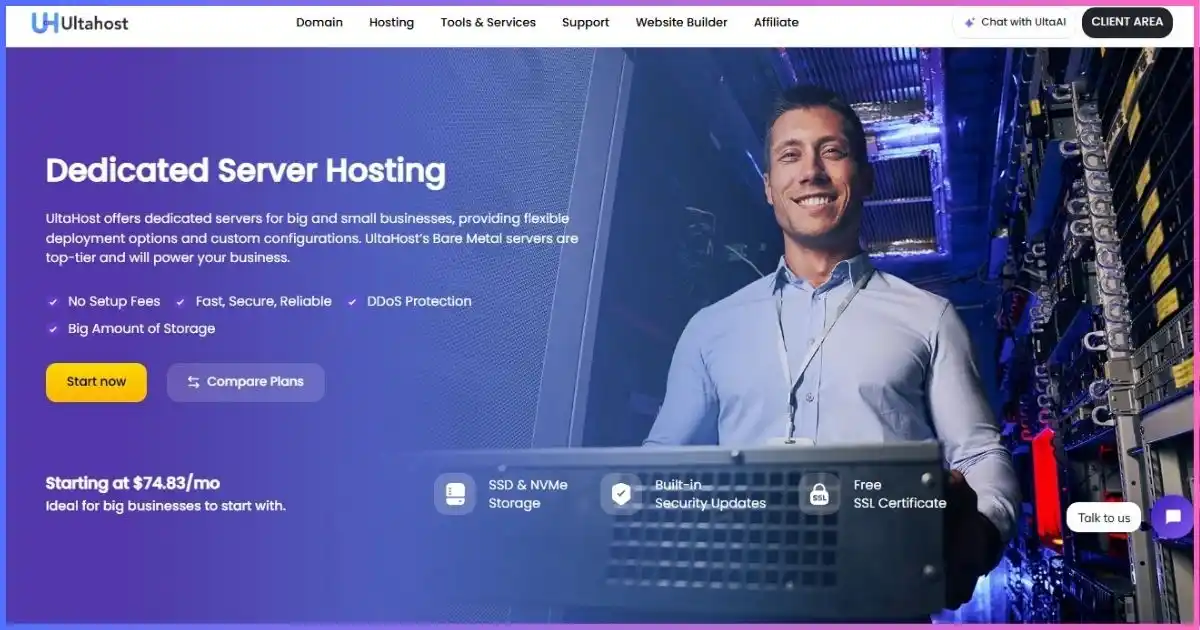 UltaHost Dedicated Server Hosting