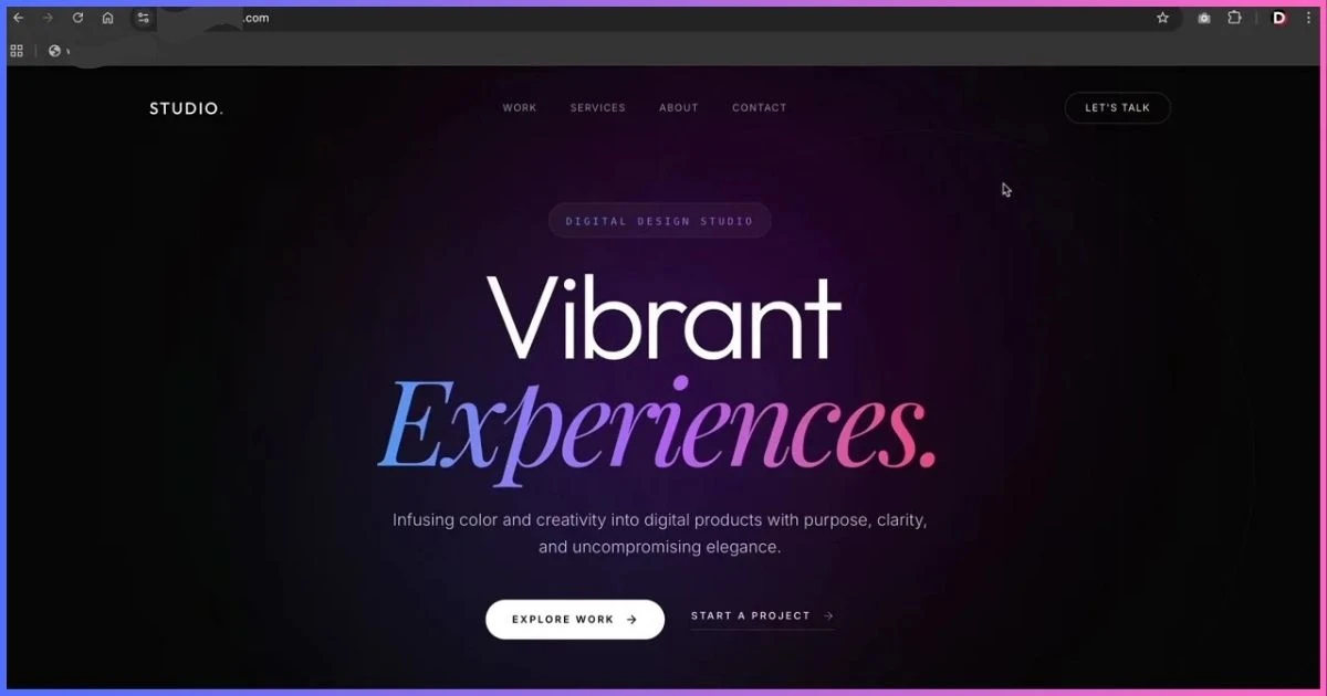 Finished website built with Google AI Studio and deployed to a live domain