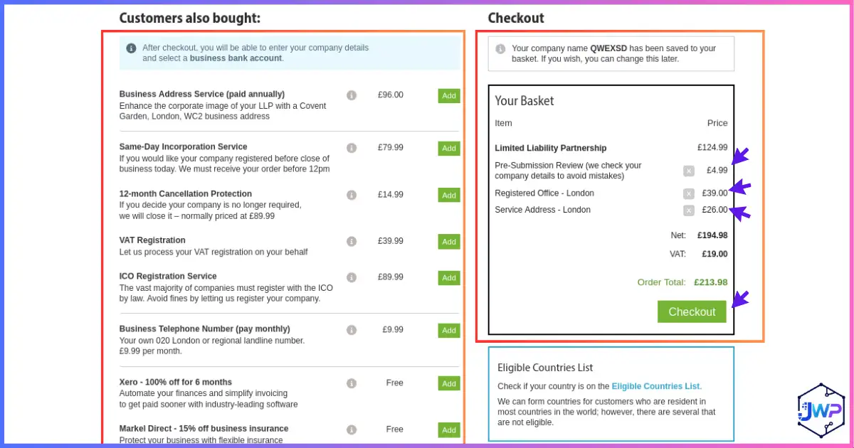 1st Formations LLP step 4 checkout page