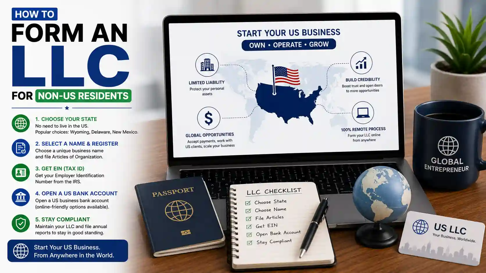 How to Form an LLC for Non-US Residents