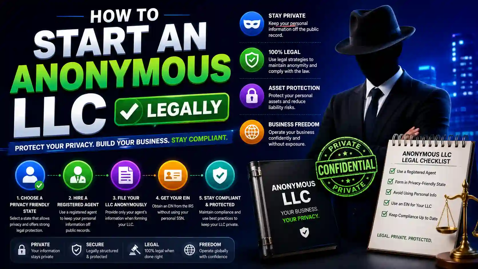 Northwest Registered Agent home page for anonymous LLC formation and privacy-focused business setup