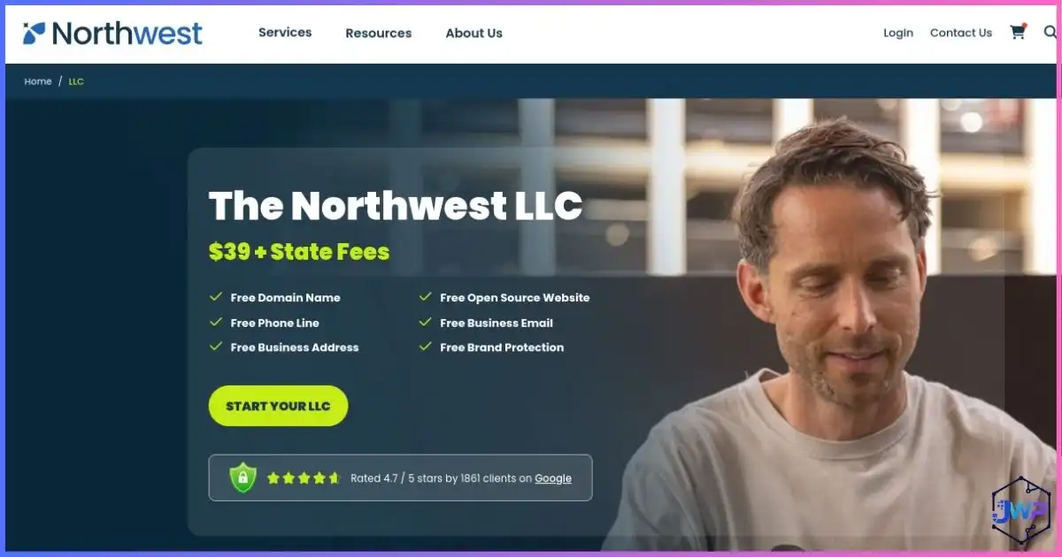 Northwest Registered Agent homepage for forming a new LLC risk bucket