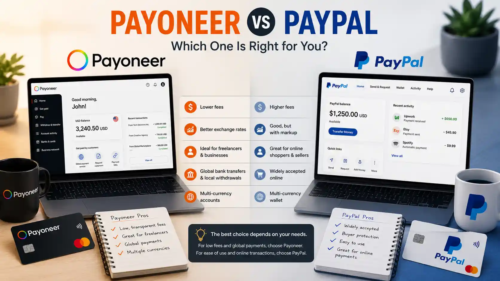 Payoneer vs PayPal