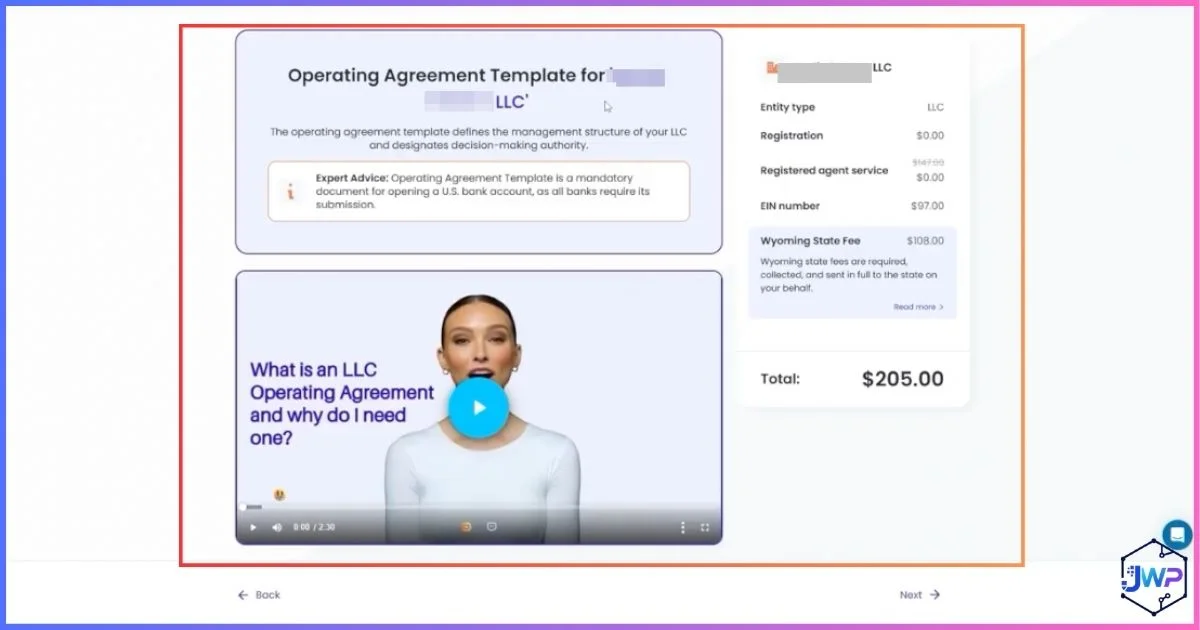 Business Anywhere upsell screen with add-on services