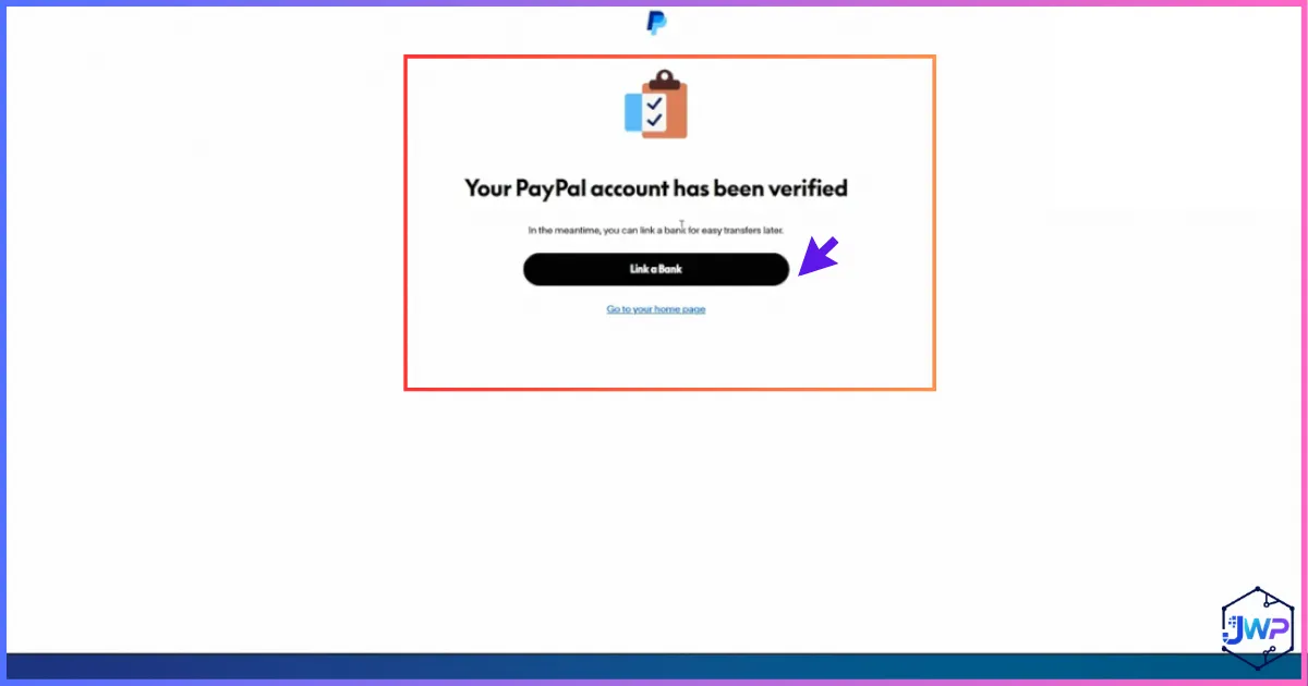 PayPal Business account verified notification