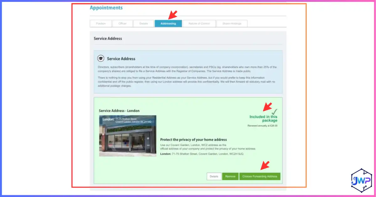 1st Formations LTD step 13 director service address