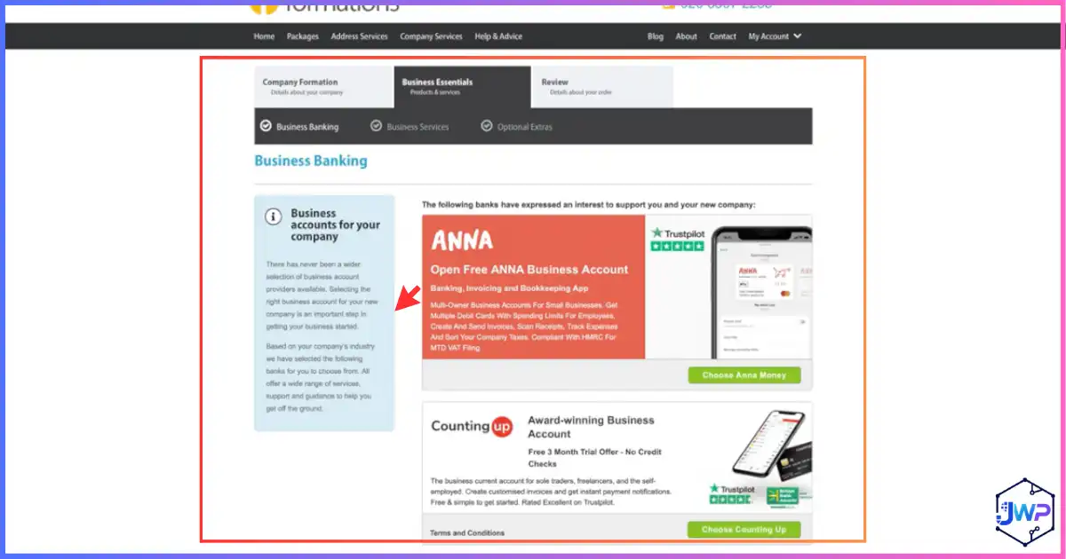 1st Formations LTD step 18 business essentials page