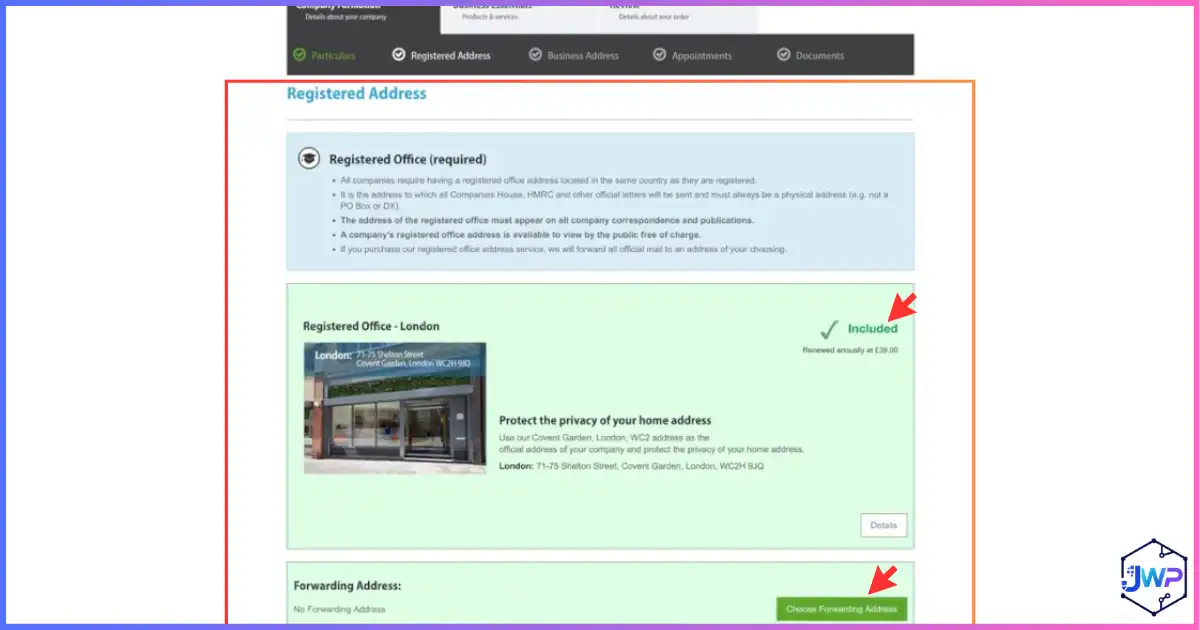 1st Formations LTD step 7 registered office and forwarding address
