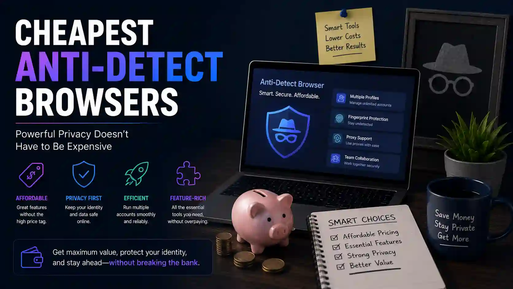 Cheapest anti-detect browsers compared, including AdsPower budget pricing