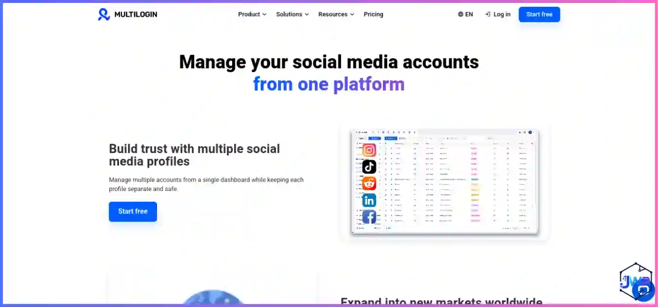 Multilogin anti-detect browser homepage, budget premium pick with Android cloud phones