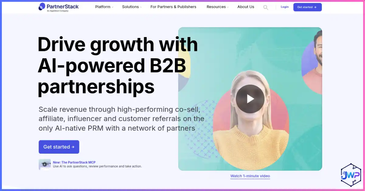 PartnerStack home page for B2B SaaS partner ecosystem platform