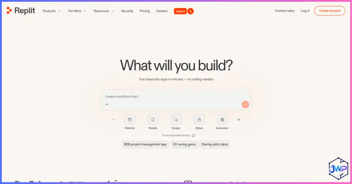 Replit cloud IDE and AI app builder interface