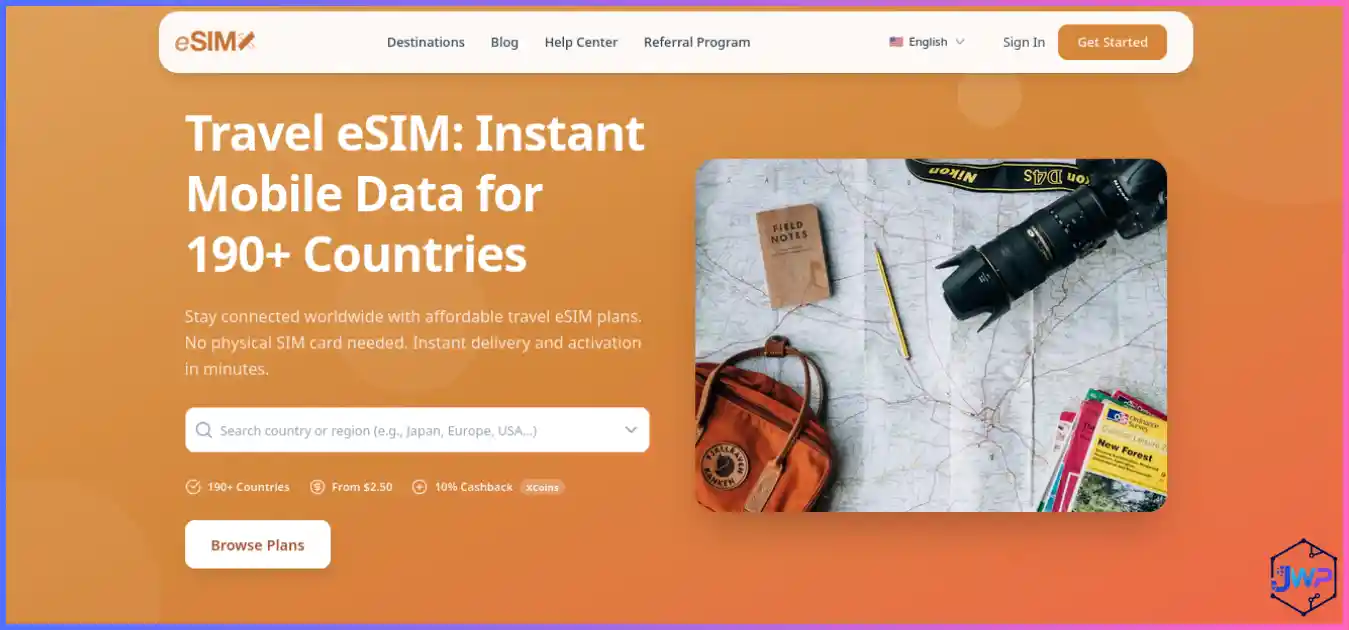 eSIMX travel eSIM service